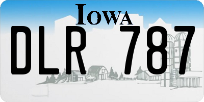 IA license plate DLR787