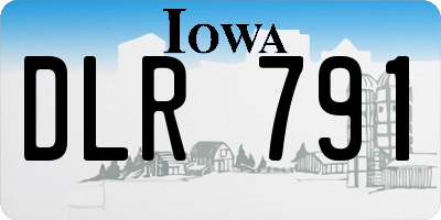 IA license plate DLR791