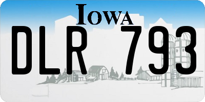 IA license plate DLR793