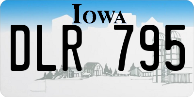 IA license plate DLR795