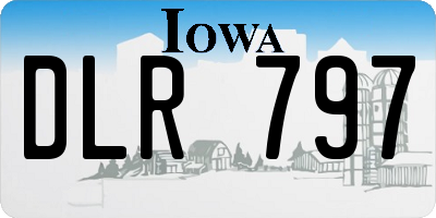 IA license plate DLR797