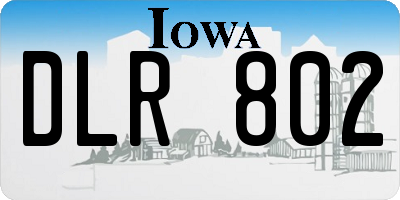 IA license plate DLR802