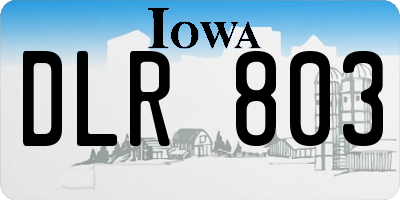 IA license plate DLR803
