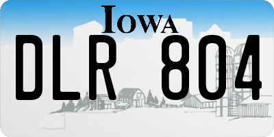 IA license plate DLR804