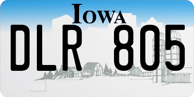 IA license plate DLR805