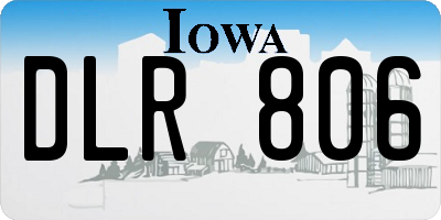 IA license plate DLR806