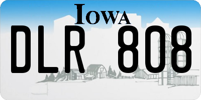 IA license plate DLR808