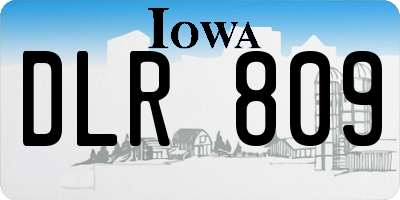 IA license plate DLR809
