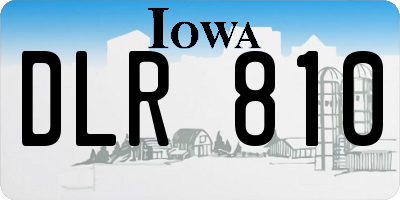 IA license plate DLR810
