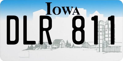 IA license plate DLR811