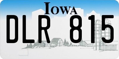 IA license plate DLR815