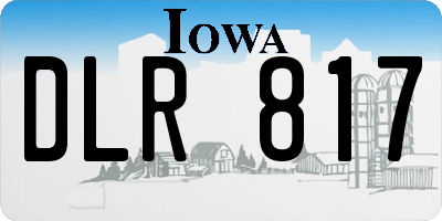 IA license plate DLR817