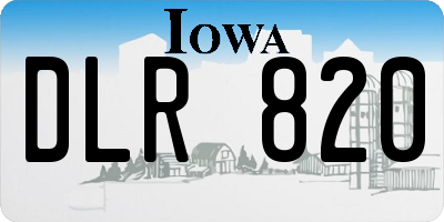 IA license plate DLR820