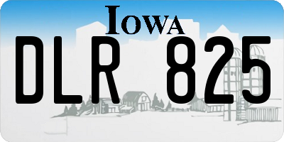 IA license plate DLR825