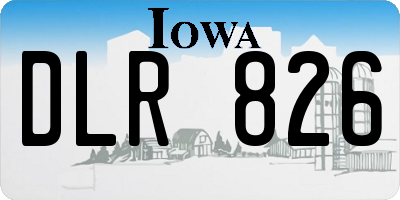 IA license plate DLR826