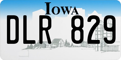 IA license plate DLR829