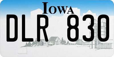 IA license plate DLR830