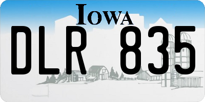 IA license plate DLR835