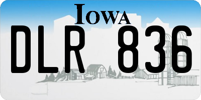 IA license plate DLR836
