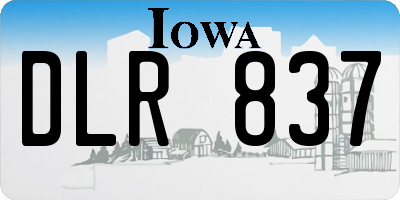IA license plate DLR837