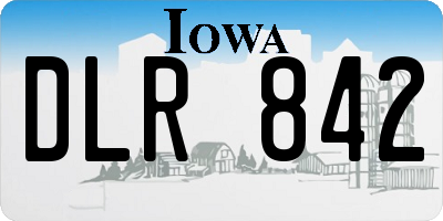 IA license plate DLR842
