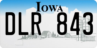 IA license plate DLR843