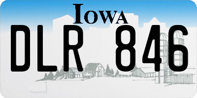 IA license plate DLR846