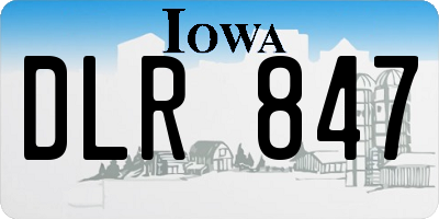 IA license plate DLR847