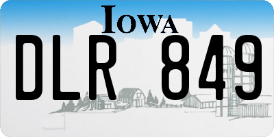 IA license plate DLR849