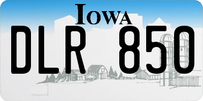IA license plate DLR850