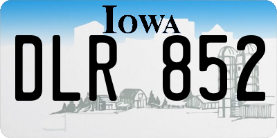 IA license plate DLR852