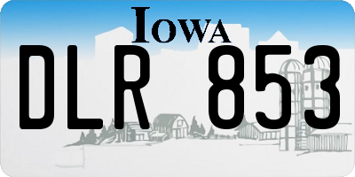 IA license plate DLR853