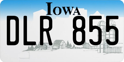 IA license plate DLR855