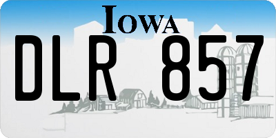 IA license plate DLR857