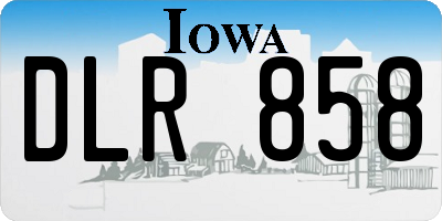 IA license plate DLR858