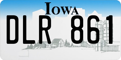 IA license plate DLR861