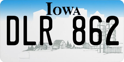 IA license plate DLR862
