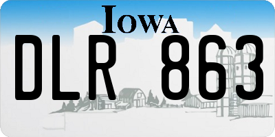 IA license plate DLR863