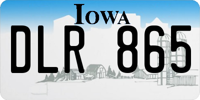 IA license plate DLR865