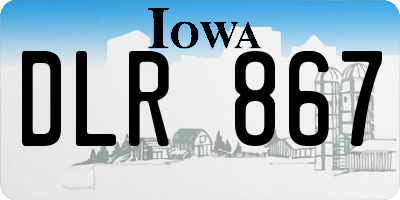 IA license plate DLR867