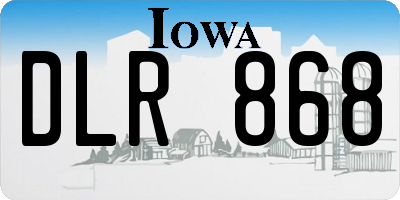 IA license plate DLR868
