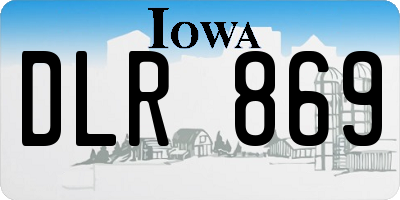 IA license plate DLR869