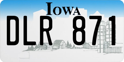 IA license plate DLR871