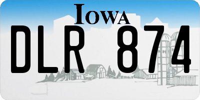 IA license plate DLR874