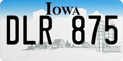 IA license plate DLR875