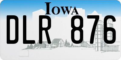 IA license plate DLR876