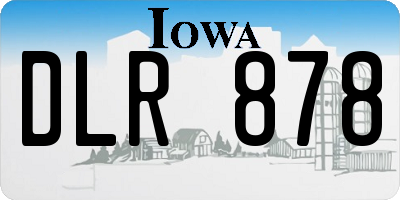 IA license plate DLR878