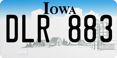 IA license plate DLR883
