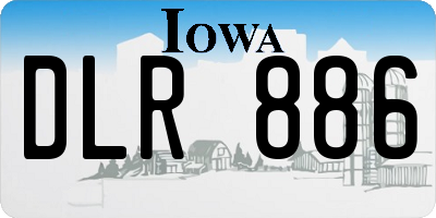 IA license plate DLR886