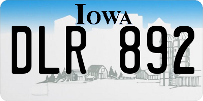 IA license plate DLR892